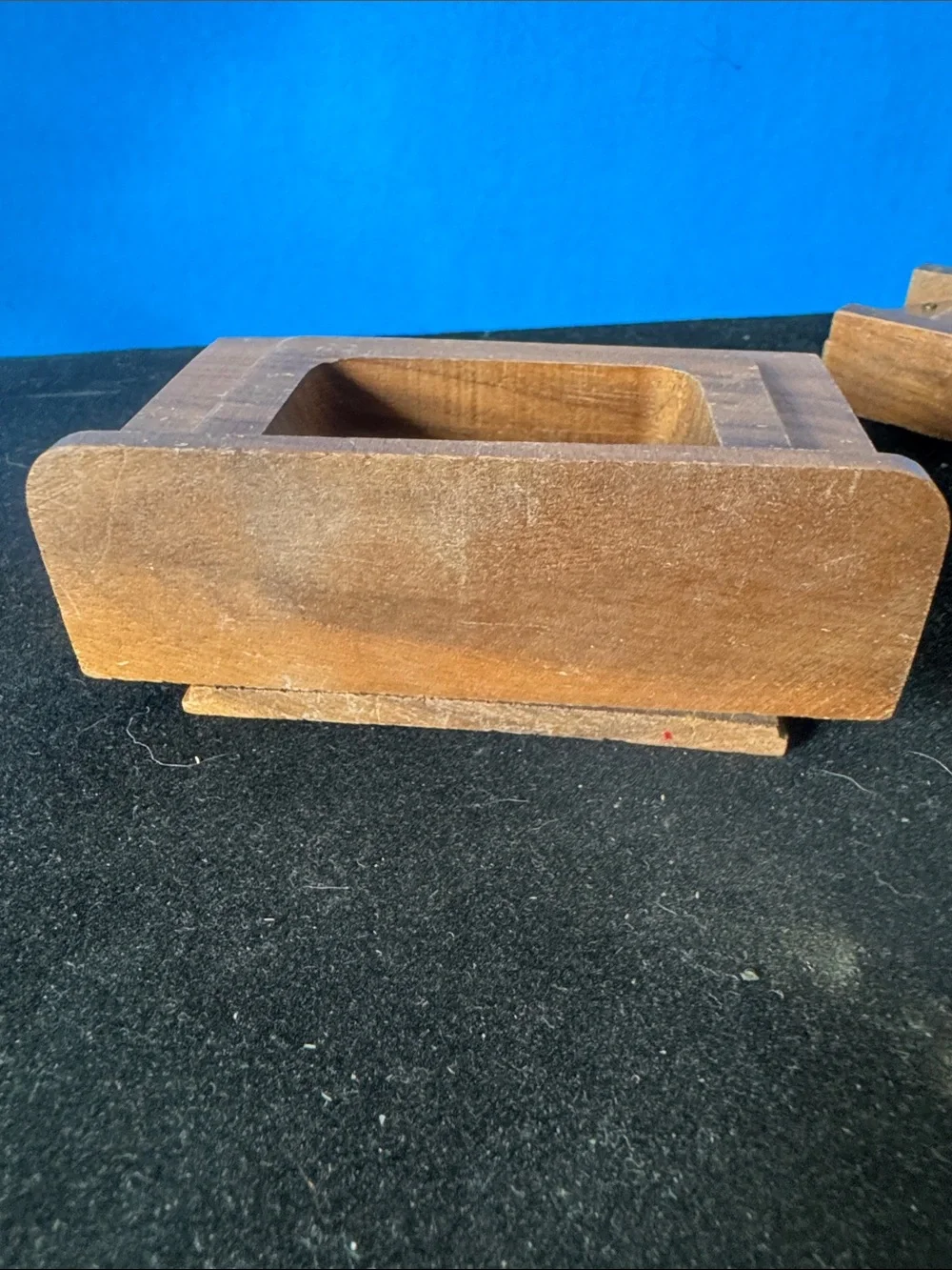 Vintage Miniature Wood Dollhouse Fireplace and Floor Radio
